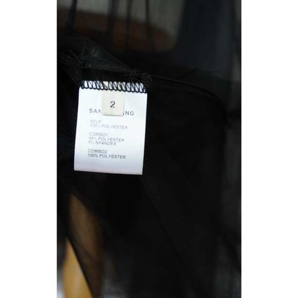 Women's Sandy Liang Monchi Tulle Ribbon Sheer Dress Size 2 - Picture 9 of 15